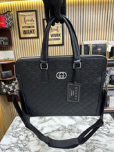 Gucci Pure Black Bind Leather  Bag